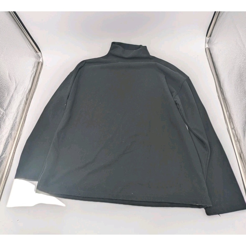 Women's Long Sleeve Mock Turtleneck T-Shirt - a New Day Black - Size L -NWT
